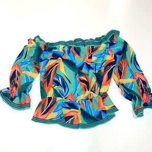 Off the shoulder cinched flowy top - Medium